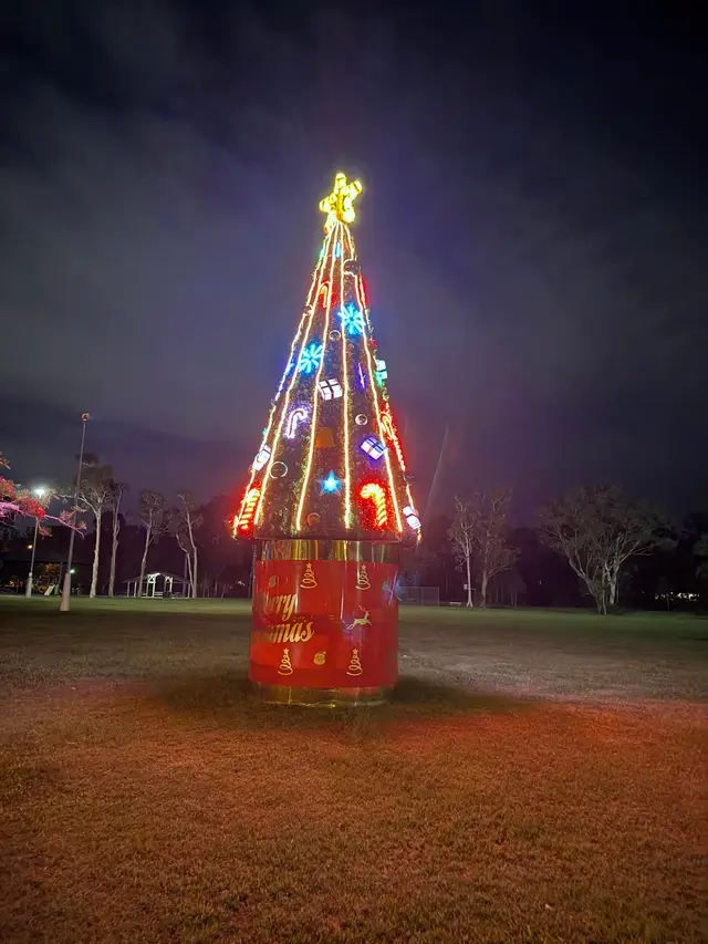 Norm Rix Park Christmas Tree 2025 - Install for City of Gold Coast - Mainline Electrics
